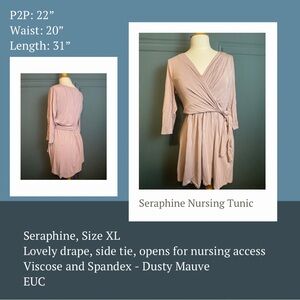 Seraphine Mauve Nursing Wrap Top